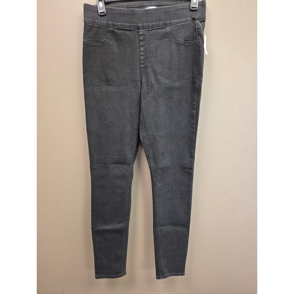 Old Navy Mid Rise Jeggings Womens‎ 12 Tall Black Pull On Stretch NWT